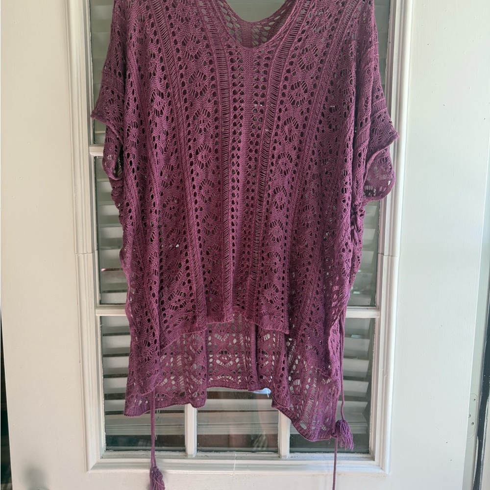 Net Swim Coverup in Purple